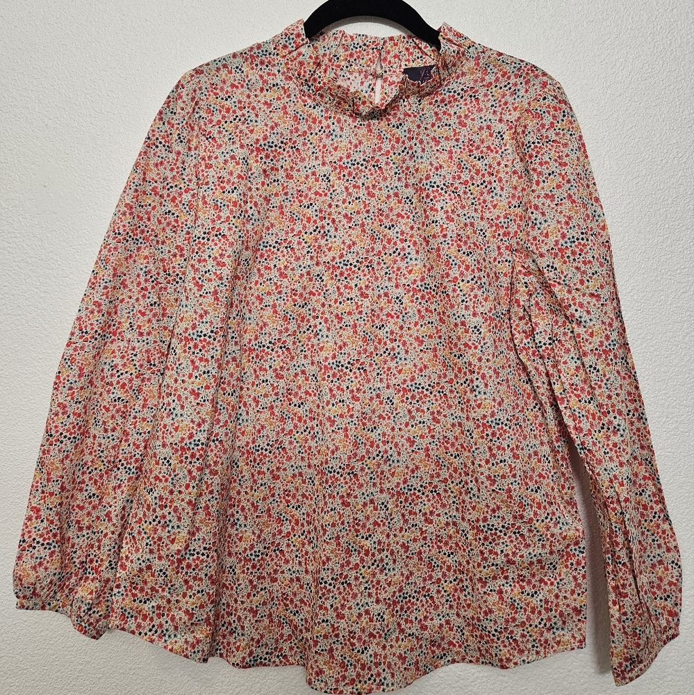 J.Crew x Liberty of London Ruffle Neck Top
